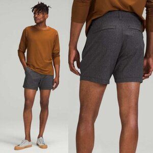 LULULEMON Commission Classic-Fit Short 5" Ventlight Size 38 Heathered Black